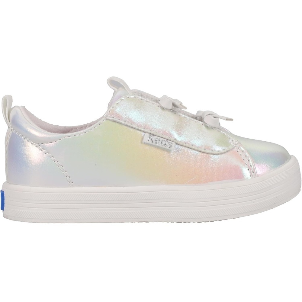 Keds Girls' Kara Slip on Bows White Pearlized Size 4.5 M